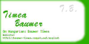timea baumer business card